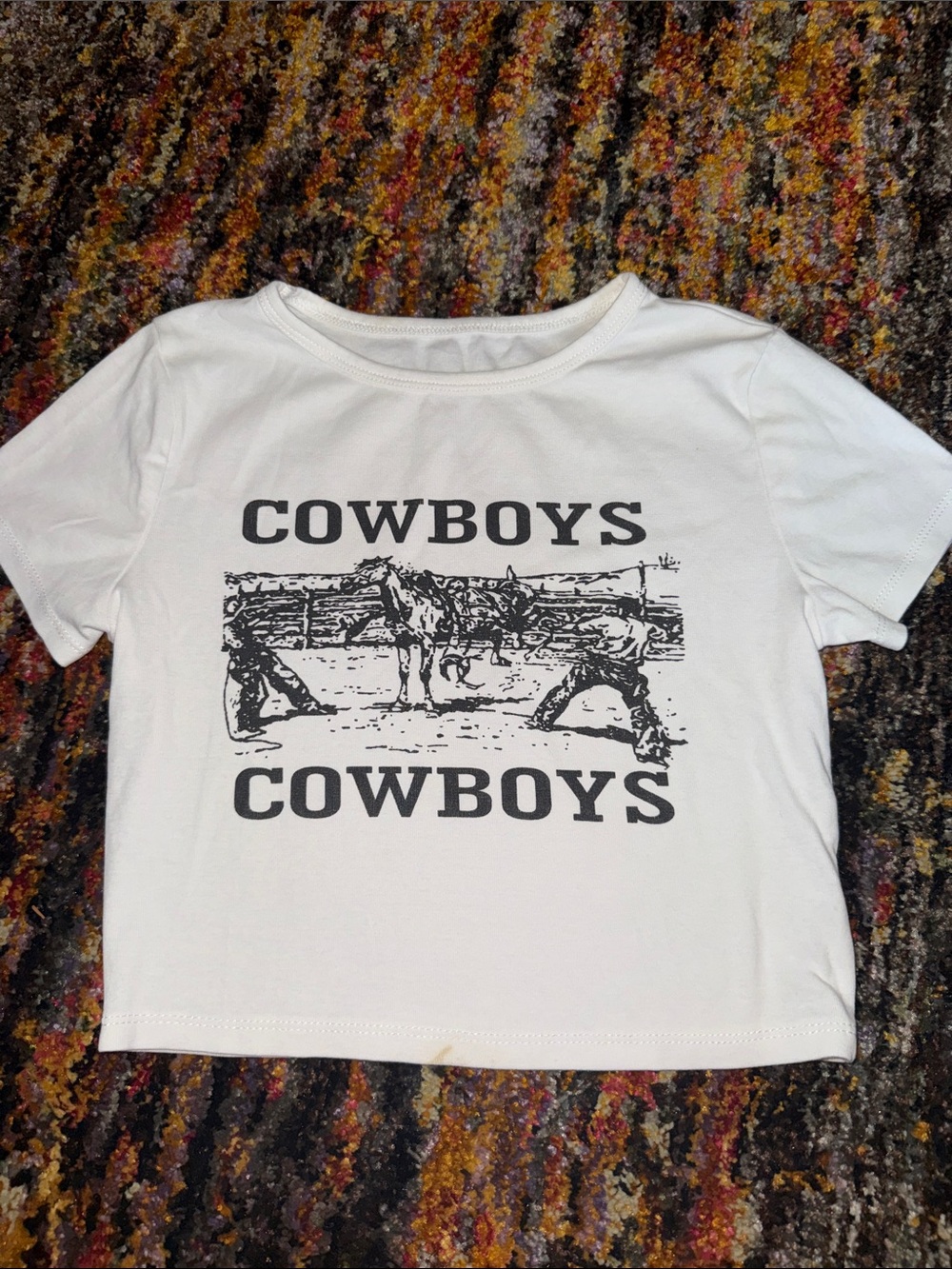 ‘Cowboys' Crop Top S